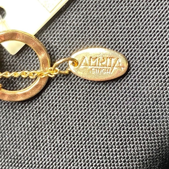 Amrita Singh Statement Multi-Strand Hot Pink Beads and Gold Tone Chain Necklace - Picture 12 of 15